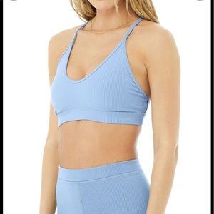 ALO blue skies ribbed sports bra